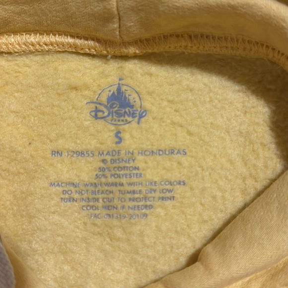 Disneyland Resort Retro Rainbow Logo Graphic Yellow Hoodie Disney Parks-Small - Picture 7 of 7